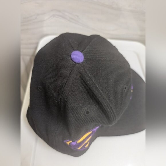Lakers Snapback Hat Superman  NBA Rare Vintage Drew Pearson Shaq - Picture 8 of 10